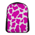 Hot Pink And White Cow Print Casual Backpack