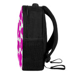 Hot Pink And White Cow Print Casual Backpack