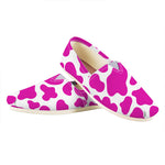 Hot Pink And White Cow Print Casual Shoes