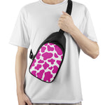 Hot Pink And White Cow Print Chest Bag