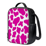 Hot Pink And White Cow Print Crossbody Lunch Bag