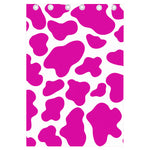 Hot Pink And White Cow Print Curtain