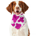 Hot Pink And White Cow Print Dog Bandana