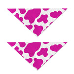 Hot Pink And White Cow Print Dog Bandana