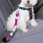 Hot Pink And White Cow Print Dog Seat Belt