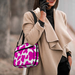 Hot Pink And White Cow Print Double Strap Bible Bag