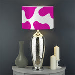 Hot Pink And White Cow Print Drum Lamp Shade