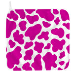 Hot Pink And White Cow Print Hand Towel