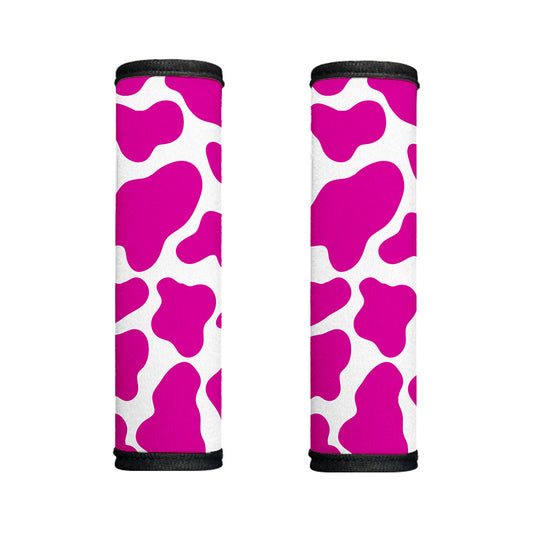Hot Pink And White Cow Print Handle Covers