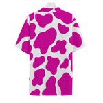 Hot Pink And White Cow Print Hawaiian Shirt