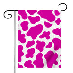 Hot Pink And White Cow Print House Flag