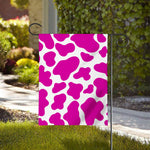 Hot Pink And White Cow Print House Flag