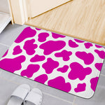 Hot Pink And White Cow Print Indoor Door Mat
