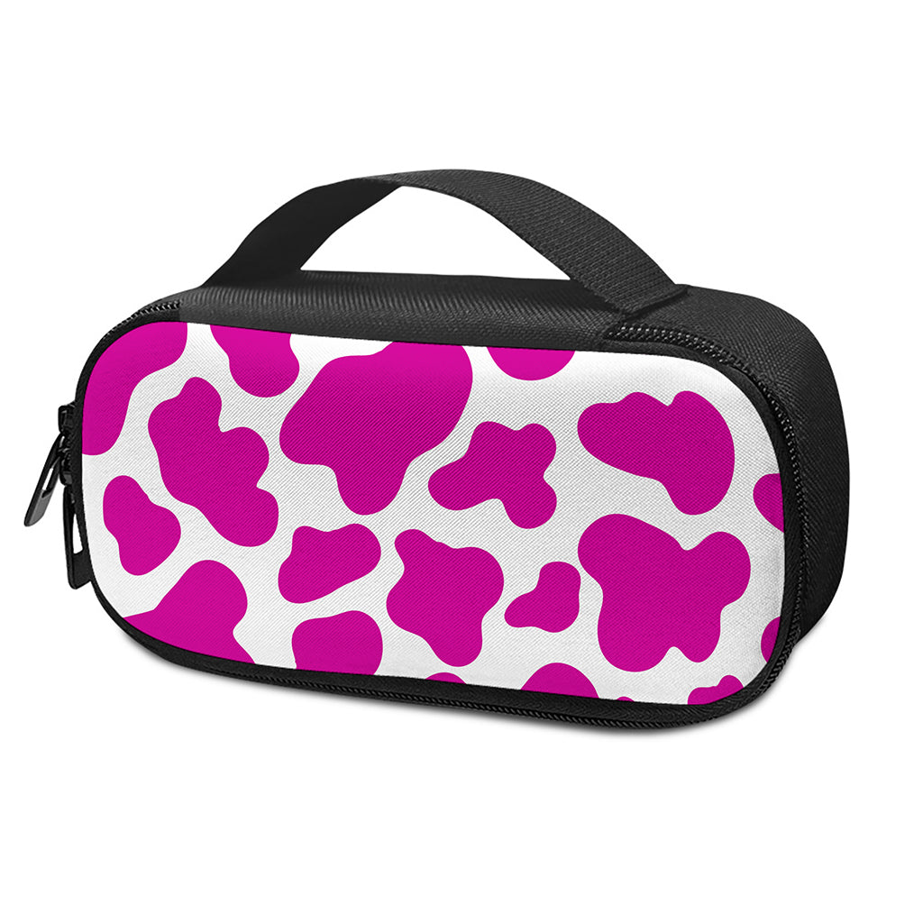 Hot Pink And White Cow Print Insulin Cooler Travel Case