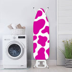 Hot Pink And White Cow Print Ironing Board Cover