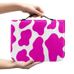 Hot Pink And White Cow Print Leather Bible Cover
