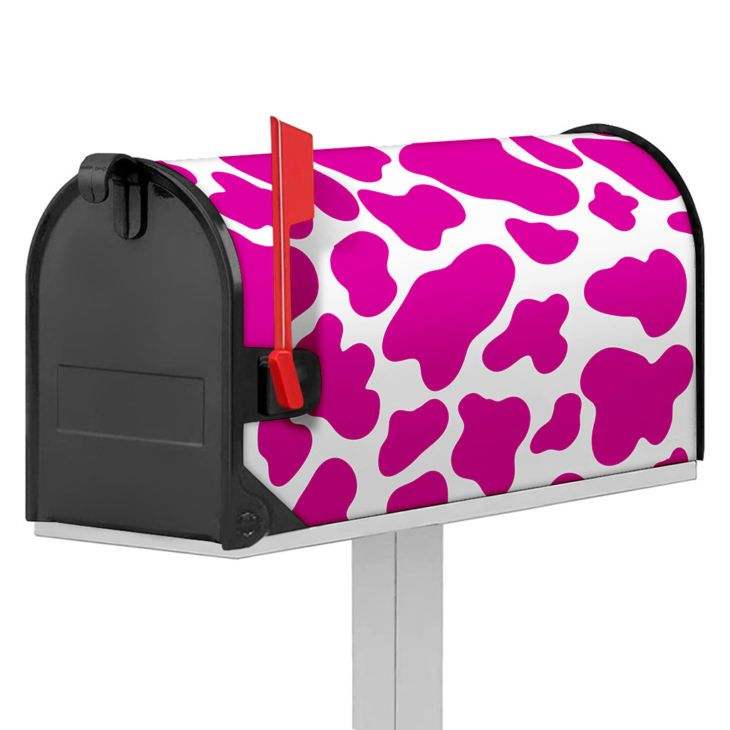 Hot Pink And White Cow Print Mailbox Cover