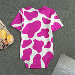 Hot Pink And White Cow Print Men's Bodysuit
