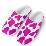 Hot Pink And White Cow Print Mesh Casual Shoes