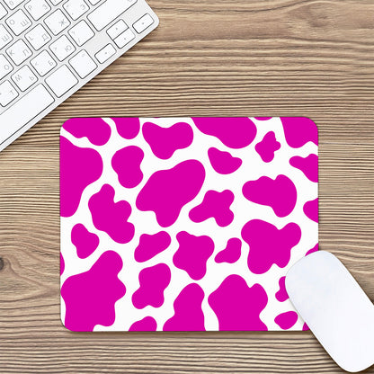 Hot Pink And White Cow Print Mouse Pad