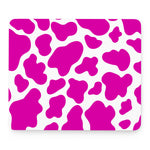 Hot Pink And White Cow Print Mouse Pad