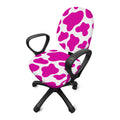 Hot Pink And White Cow Print Office Chair Cover