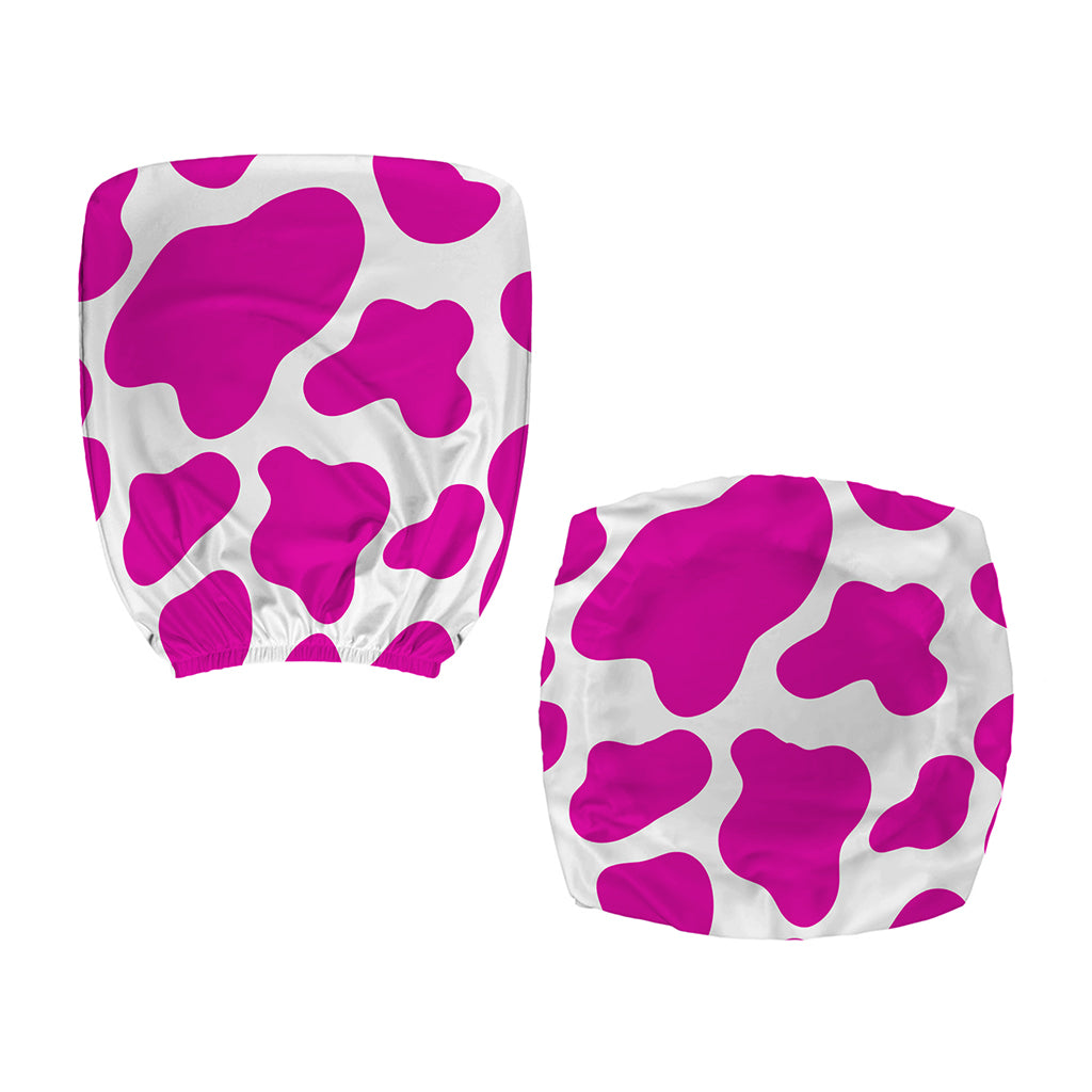 Hot Pink And White Cow Print Office Chair Cover