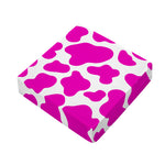 Hot Pink And White Cow Print Outdoor Seat Cushion Cover