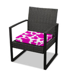 Hot Pink And White Cow Print Outdoor Seat Cushion Cover