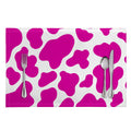 Hot Pink And White Cow Print Placemat