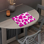Hot Pink And White Cow Print Placemat