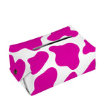 Hot Pink And White Cow Print Rectangle Tissue Box Cover