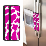 Hot Pink And White Cow Print Refrigerator Handle Covers