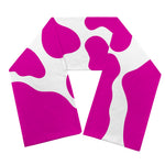 Hot Pink And White Cow Print Scarf