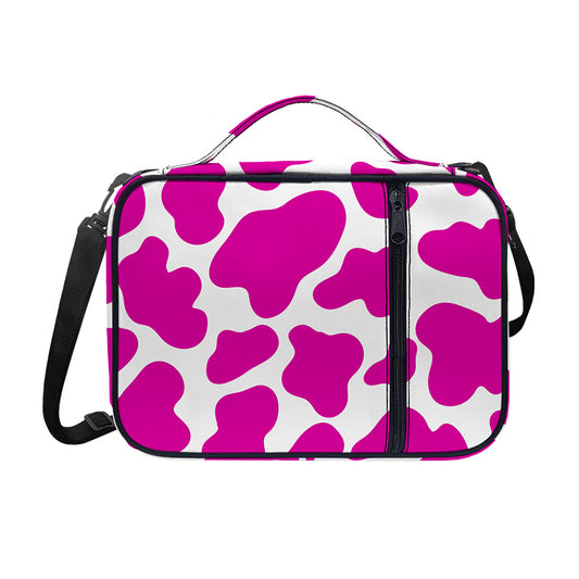Hot Pink And White Cow Print Shoulder Strap Bible Bag