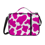 Hot Pink And White Cow Print Shoulder Strap Bible Bag