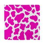 Hot Pink And White Cow Print Silk Bandana