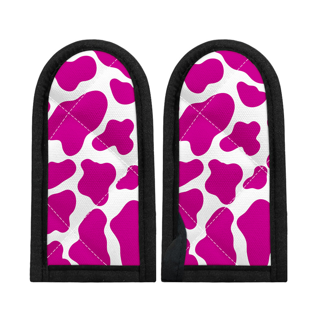 Hot Pink And White Cow Print Skillet Handle Cover