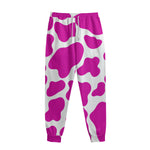 Hot Pink And White Cow Print Sweatpants