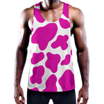 Hot Pink And White Cow Print Training Tank Top