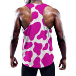 Hot Pink And White Cow Print Training Tank Top