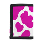 Hot Pink And White Cow Print Trifold Wallet