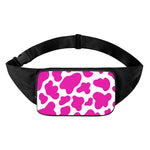 Hot Pink And White Cow Print Waist Bag