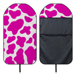Hot Pink And White Cow Print Waterproof Car Seat Cover