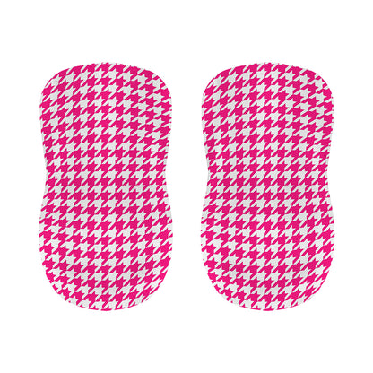 Hot Pink And White Houndstooth Print Bar Stool Covers