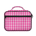 Hot Pink And White Houndstooth Print Briefcase Bible Bag