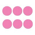 Hot Pink And White Houndstooth Print Coaster Set