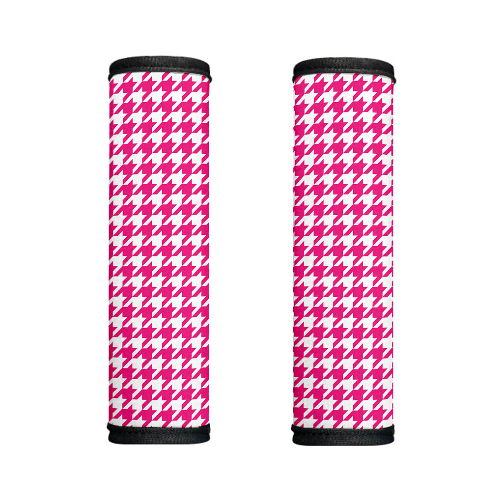 Hot Pink And White Houndstooth Print Handle Covers