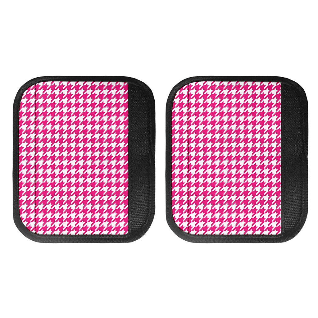Hot Pink And White Houndstooth Print Handle Covers