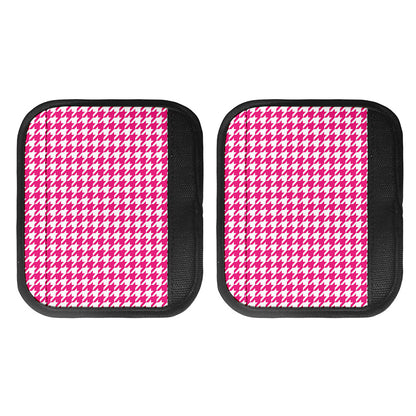 Hot Pink And White Houndstooth Print Handle Covers
